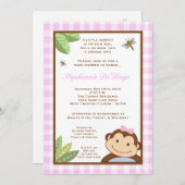 5x7 Papagayo Monkey Safari Baby shower Uitnodiging (Voorkant / Achterkant)
