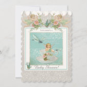 5x7 Papier Uitnodiging Baby shower Fairy Teacup (Voorkant)