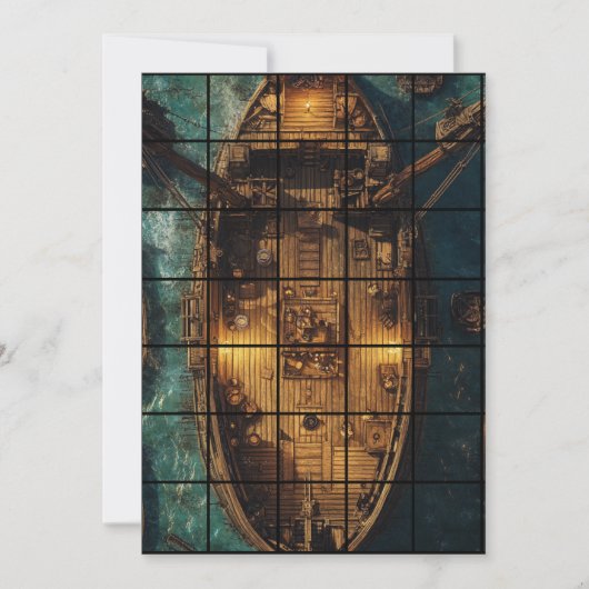 5x7 papieren scheepsroutekaart kaart (Voorkant)