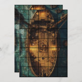 5x7 papieren scheepsroutekaart kaart (Voorkant / Achterkant)