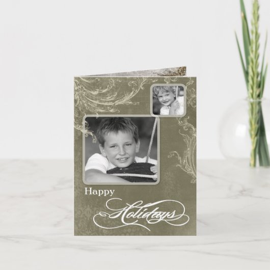5x7 persoonlijke FOLDING FOTO-kerstkaart Feestdagen Kaart (Voorkant)