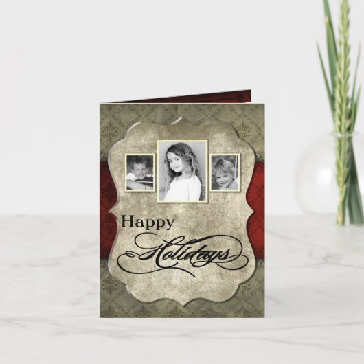 5x7 persoonlijke FOLDING FOTO-kerstkaart Feestdagen Kaart (Voorkant)