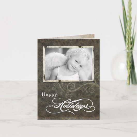 5x7 persoonlijke FOLDING FOTO-kerstkaart Feestdagen Kaart (Voorkant)