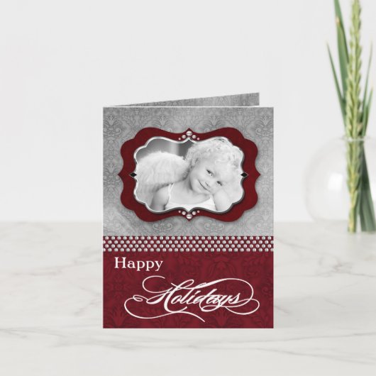 5x7 persoonlijke FOLDING FOTO-kerstkaart Feestdagen Kaart (Voorkant)