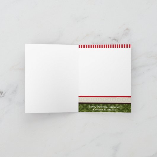 5x7 persoonlijke FOLDING FOTO-Wenskaart Feestdagen Kaart (Binnen)