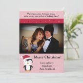 5x7 Pet met kerstmis Penguin Kaart (Staand voorkant)