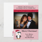 5x7 Pet met kerstmis Penguin Kaart (Voorkant / Achterkant)