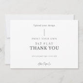 5x7 Platte Bedank: Upload Uw Eigen Bedankkaart (Voorkant)