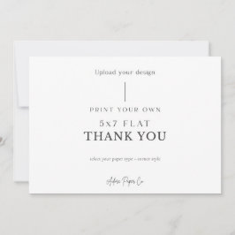 5x7 Platte Bedank: Upload Uw Eigen Bedankkaart