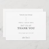 5x7 Platte Bedank: Upload Uw Eigen Bedankkaart (Voorkant / Achterkant)