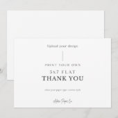 5x7 Platte Dank je wel: Upload Je Eigen Bedankkaart (Voorkant / Achterkant)