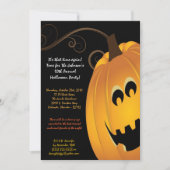 5x7 Pompoen JackOLanter Halloween Party Uitnodigin Kaart (Voorkant)