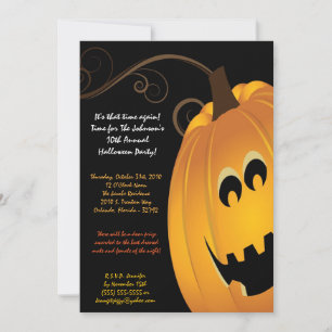 5x7 Pompoen JackOLanter Halloween Party Uitnodigin Kaart
