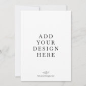 5x7" Portret Uitnodigingsdrukwerk Kaart (Achterkant)