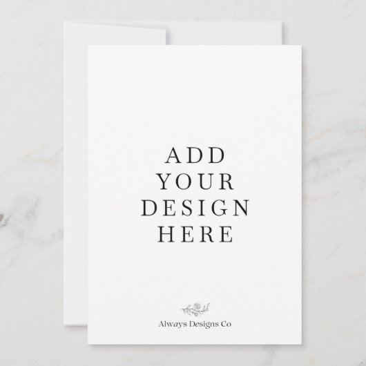 5x7" Portret Uitnodigingsdrukwerk Kaart (Achterkant)