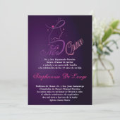 5x7 Prinses Meisje Quinceanera Verjaardag Uitnodig Kaart (Staand voorkant)