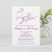 5x7 Prinses Meisje Sweet 16 Verjaardag Uitnodiging (Staand voorkant)