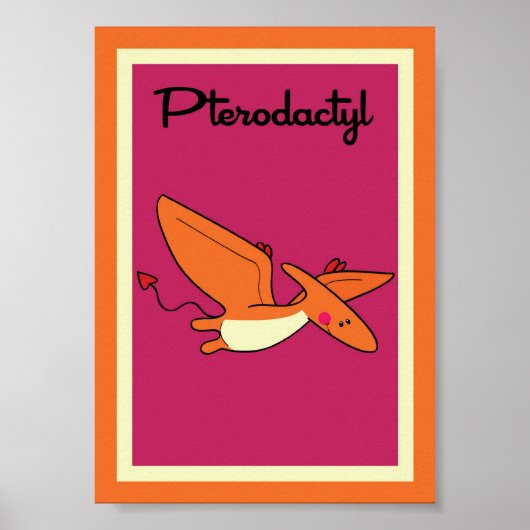 5X7 Pterodactyl Dinosauriurus Wall Art Poster (Voorkant)
