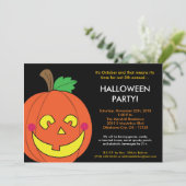 5x7 Pumpkin Jack O Lantern Halloween Uitnodiging (Staand voorkant)