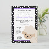 5x7 Purple Farm Sheep Birthday Party Invitation Kaart (Staand voorkant)