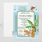 5x7 Rain-forest Oerwoud Baby shower Invitation Kaart (Voorkant / Achterkant)