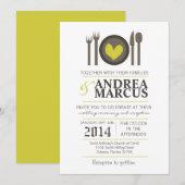 5x7 Receptie China Bord Fork Huwelijksuitnodiging Kaart (Voorkant / Achterkant)