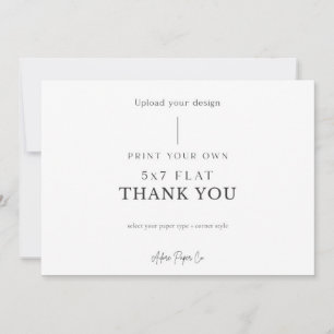 5x7 Rechthoekige Dankjewelkaart: Upload Uw Eigen A Bedankkaart