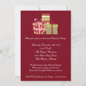 5x7 Red XMAS Cadeaus kerstfeestelijke uitnodiging (Voorkant)