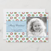 5x7 Retro Swirl Polka dot FOTO Kerst Kaart (Voorkant)