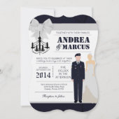 5x7 RMY Blues Bride Uniform Wedding Invitation Kaart (Voorkant)