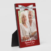 5x7 Robijn 40-jarig huwelijksjubileum Foto Fotoplaat (Zijkant)