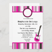 5x7 Rocker Girl Uitnodiging (Voorkant / Achterkant)