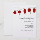 5x7 Rode Chinese lantaarns Kaart (Voorkant / Achterkant)