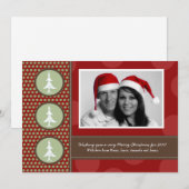 5x7 rode kerstbomen FOTO-kerstkaart Feestdagenkaart (Voorkant / Achterkant)