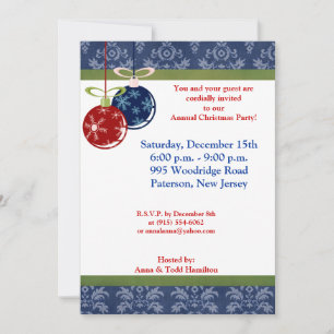 5x7 Rood/blauw Aansporing van Ornamenten Kaart
