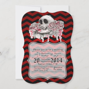 5x7 Roos Gothic Chevron of Weddenschap Kaart