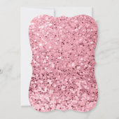 5x7 Roos Gouden Glitter Huwelijksuitnodiging Kaart (Achterkant)