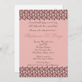 5x7 Roze & Brown Rock Star Baby shower Uitnodiging (Voorkant / Achterkant)