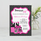 5x7 Roze Cadeaus Birthday Party Invitation Kaart (Staand voorkant)