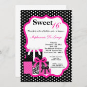 5x7 Roze Cadeaus Birthday Party Invitation Kaart (Voorkant / Achterkant)
