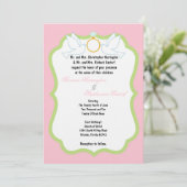 5x7 roze duif diamanten bruiloft uitnodiging (Staand voorkant)
