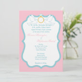 5x7 roze duif diamanten bruiloft uitnodiging (Staand voorkant)