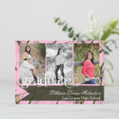 5x7 Roze Hunters Camo Camoufla Hogere Aankondiging (Staand voorkant)