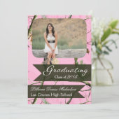 5x7 Roze Hunters Camo Camoufla Hogere Aankondiging (Staand voorkant)