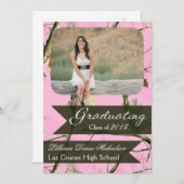 5x7 Roze Hunters Camo Camoufla Hogere Aankondiging (Voorkant / Achterkant)