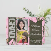 5x7 Roze Hunters Camo Camoufla Hogere Aankondiging (Staand voorkant)