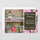 5x7 Roze Hunters Camo Camoufla Hogere Aankondiging (Voorkant / Achterkant)