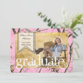 5x7 Roze Hunters Camo Camoufla Hogere Aankondiging (Staand voorkant)