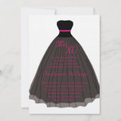 5x7 roze jurk Quinceanera Verjaardag Uitnodiging (Voorkant)