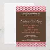 5x7 Roze Sweetheat PolkaDot Baby shower Uitnodigin Kaart (Voorkant / Achterkant)